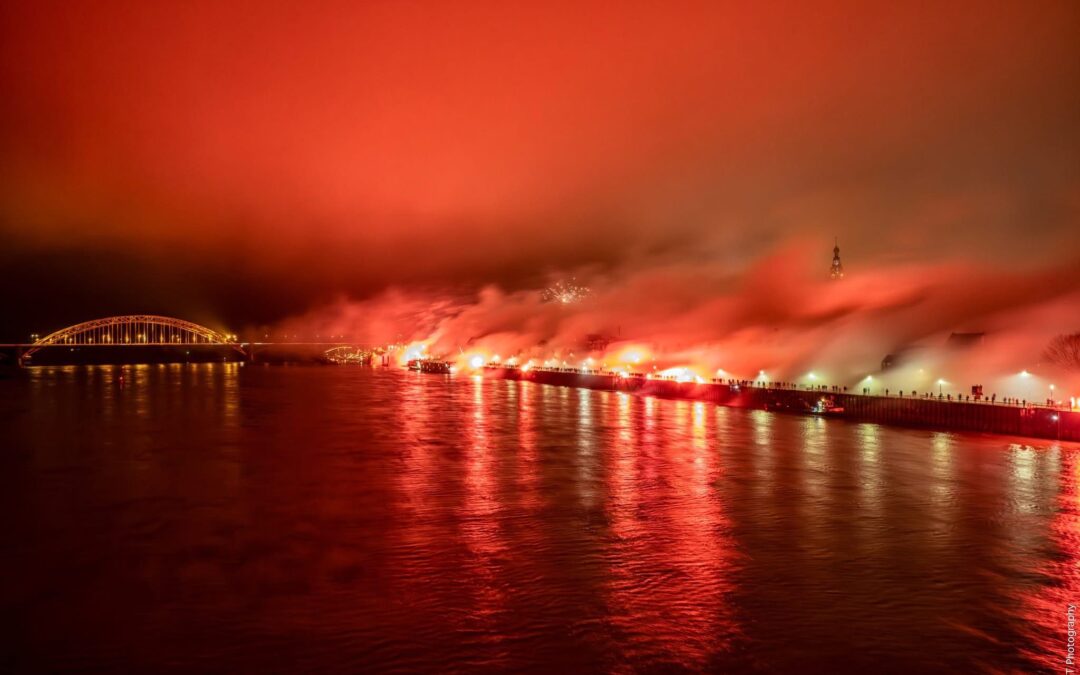 Waalkade Tifo actie 125 jaar N.E.C.