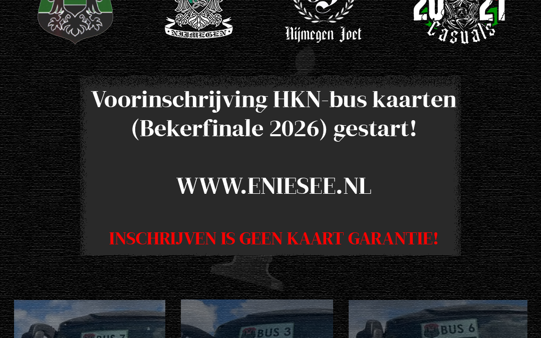 Voorinschrijving HKN-bus kaarten (Bekerfinale 2026) Gestart!